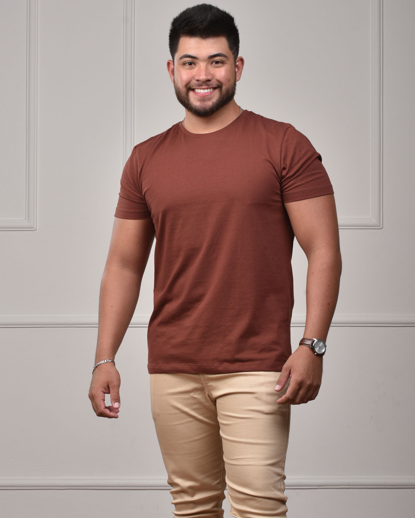 Camiseta Algodão Egípcio - Marrom