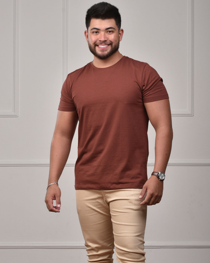 Camiseta Algodão Egípcio - Marrom