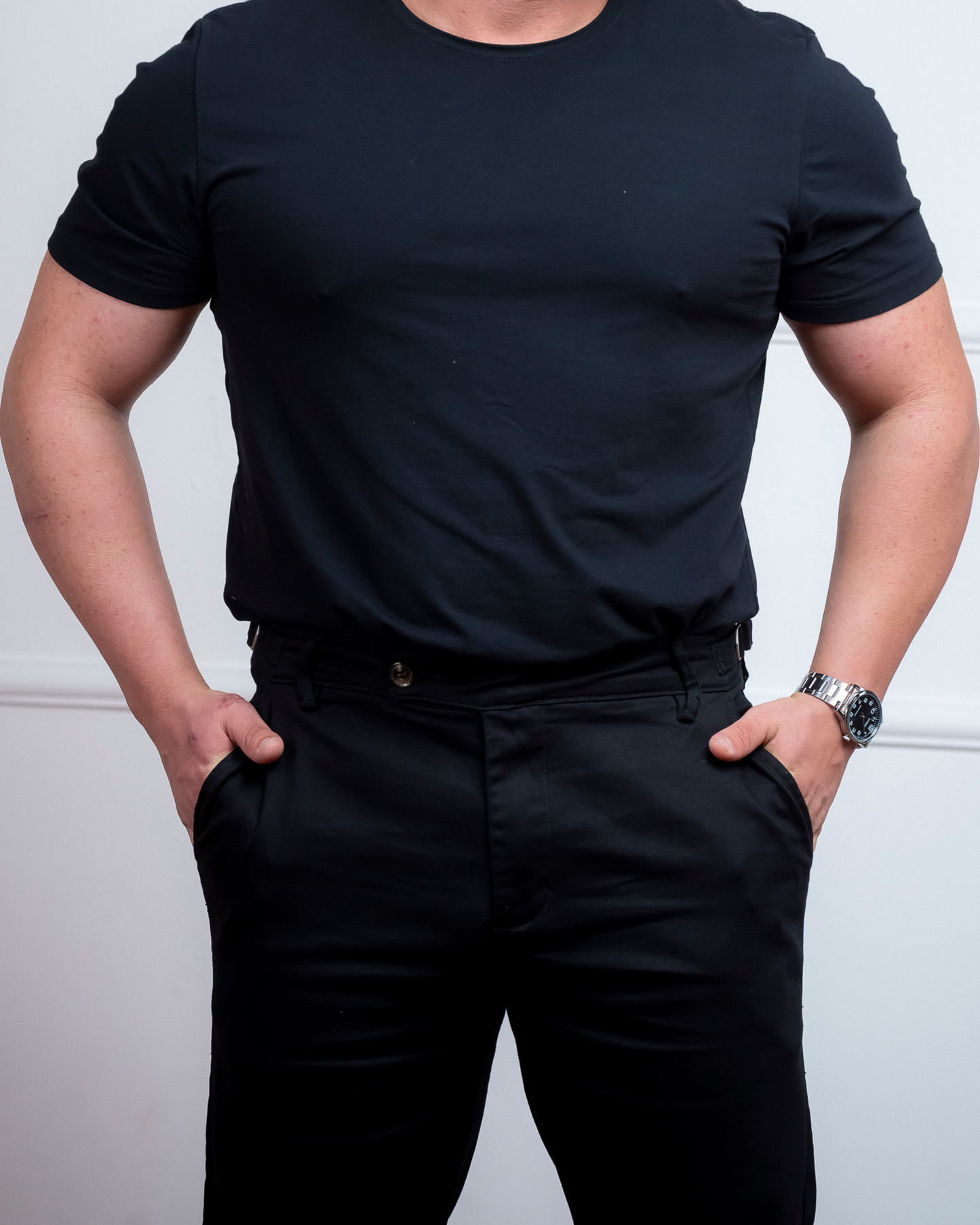 Calça de Alfaiataria Premium com Regulagem Lateral - Preta