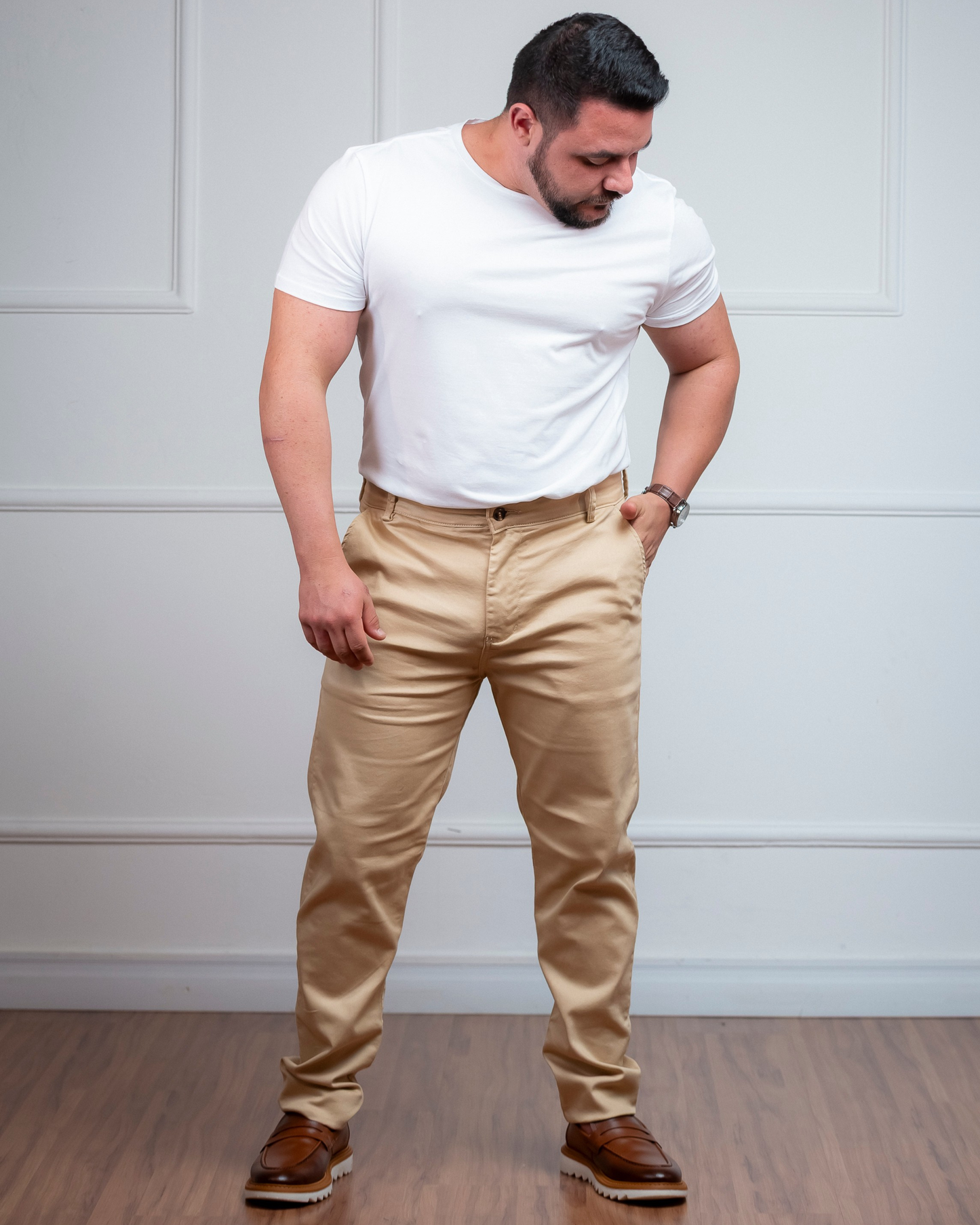 Calça de Alfaiataria Casual - Bege