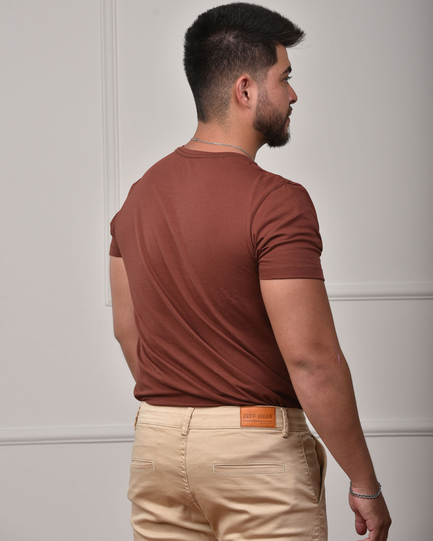 Camiseta Algodão Egípcio - Marrom