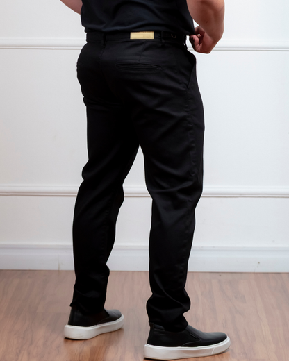Calça de Alfaiataria Premium com Regulagem Lateral - Preta