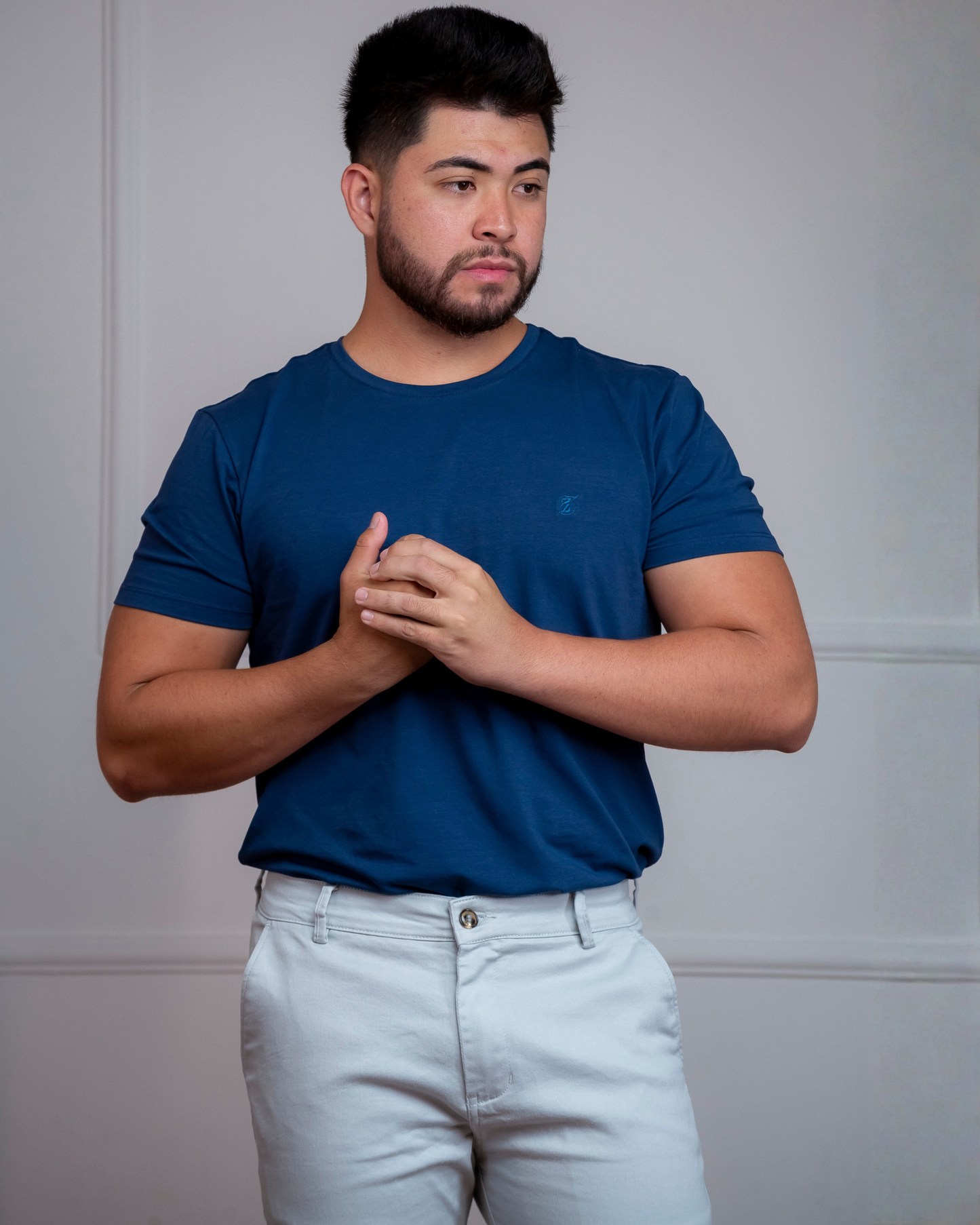 Calça de Alfaiataria Casual - Branco Gelo