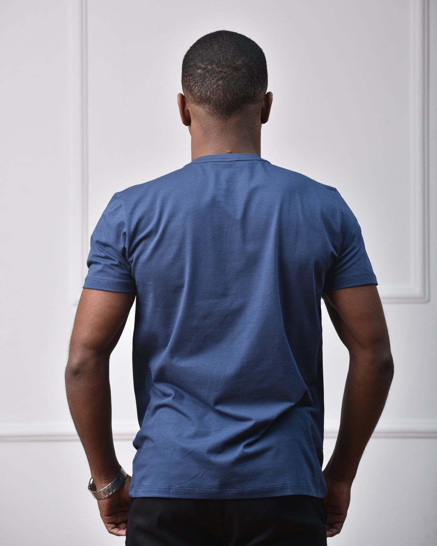 Camiseta Algodão Egípcio - Azul Marinho