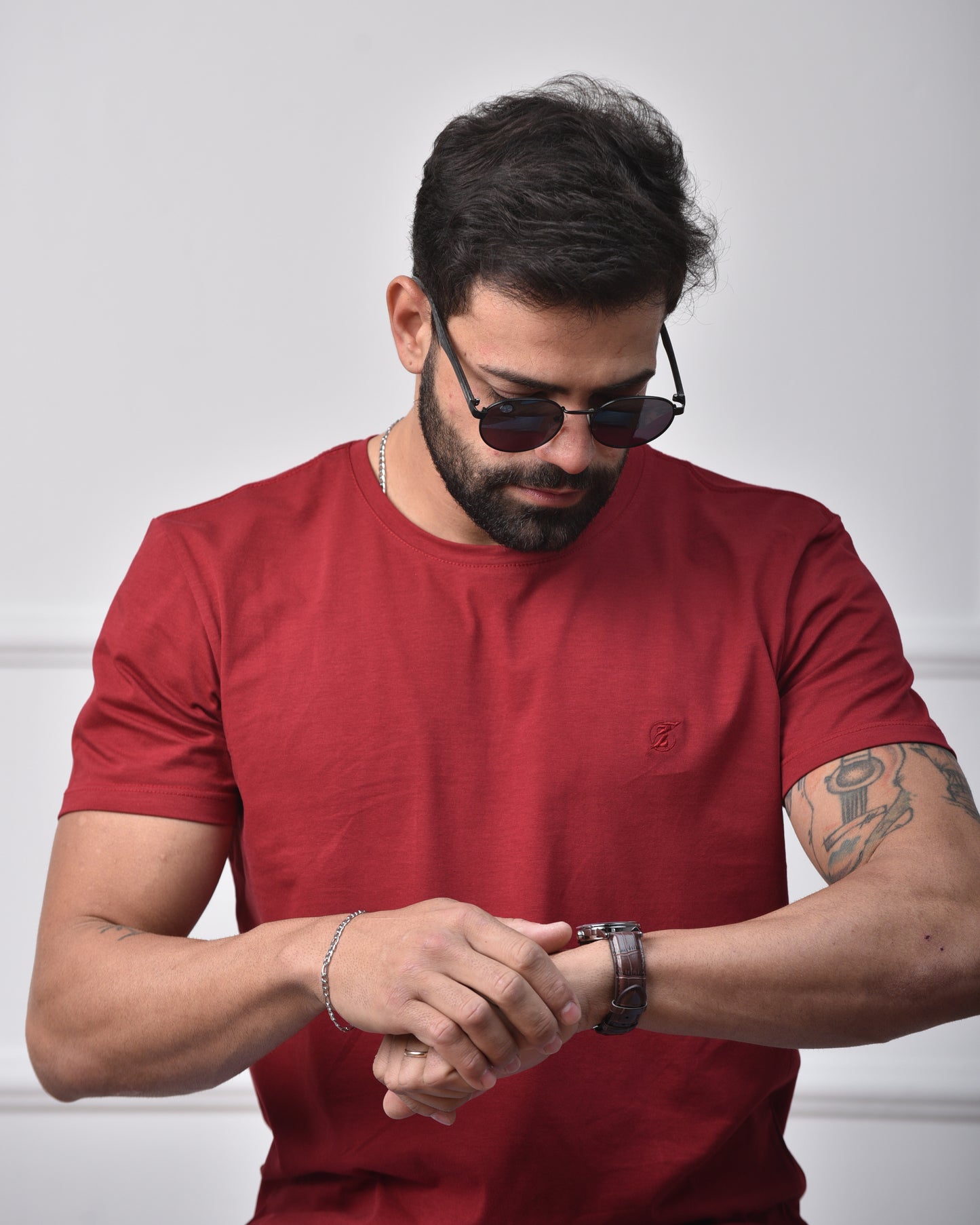 Kit com 2 Camisetas de Algodão Egípcio