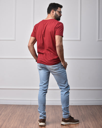 Camiseta Algodão Egípcio - Bordô