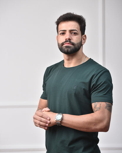 Camiseta Algodão Egípcio - Verde Militar